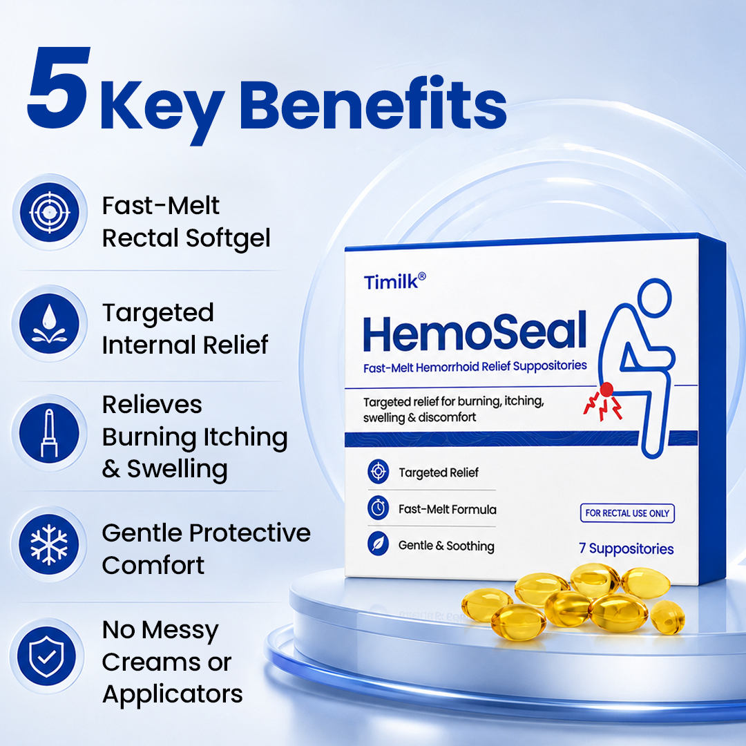 Timilk® HemoSeal Fast-Melt Hemorrhoid Relief Suppositories