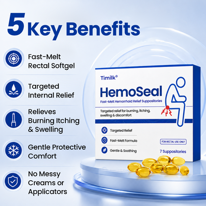 Timilk® HemoSeal Fast-Melt Hemorrhoid Relief Suppositories