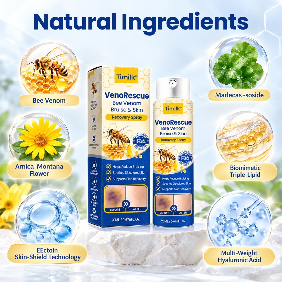 Timilk® VenoRescue Bee Venom Bruise & Skin Recovery Spray.