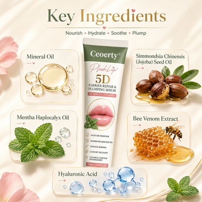 Ceoerty® PlushLip 5D Barrier Repair & Plumping Serum