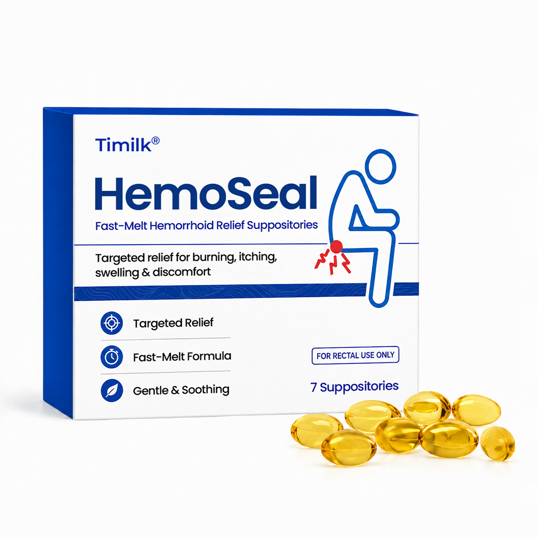 Timilk® HemoSeal Fast-Melt Hemorrhoid Relief Suppositories