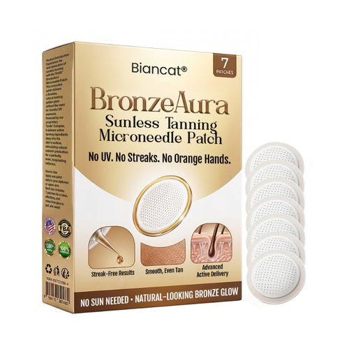 Biancat® BronzeAura Sunless Tanning Microneedle Patch.