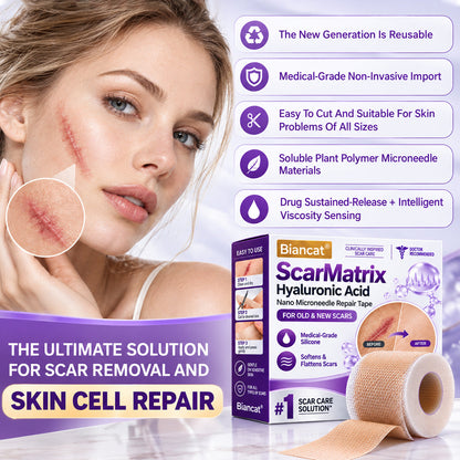 Biancat® ScarMatrix Hyaluronic Acid Nano Microneedle Repair Tape