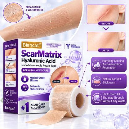 Biancat® ScarMatrix Hyaluronic Acid Nano Microneedle Repair Tape