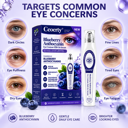 Ceoerty® Blueberry Anthocyanin Eye Contour Roll-On Serum🫐✨