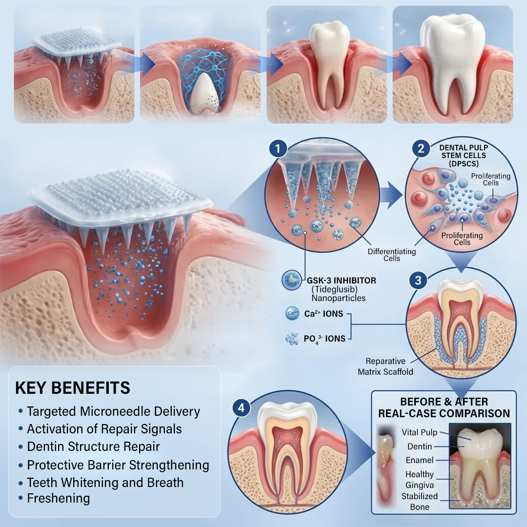 Ceoerty® Tooth & Gum Repair Fast-Dissolving Microneedle Patch✨ (𝟓-𝐢𝐧-𝟏 💎 𝐑𝐞𝐛𝐮𝐢𝐥𝐝 𝐄𝐧𝐚𝐦𝐞𝐥 & 𝐃𝐞𝐧𝐭𝐢𝐧 • 𝐒𝐭𝐫𝐞𝐧𝐠𝐭𝐡𝐞𝐧 𝐆𝐮𝐦𝐬 • 𝐄𝐫𝐚𝐝𝐢𝐜𝐚𝐭𝐞 𝐓𝐚𝐫𝐭𝐚𝐫 & 𝐎𝐝𝐨𝐫 • 𝐖𝐡𝐢𝐭𝐞𝐧𝐢𝐧𝐠 • 𝐒𝐭𝐨𝐩 𝐓𝐨𝐨𝐭𝐡 𝐒𝐞𝐧𝐬𝐢𝐭𝐢𝐯𝐢𝐭𝐲)