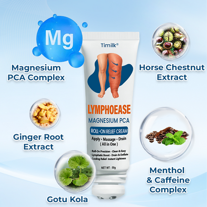 Timilk® LymphoEase Magnesium PCA Roll-On Relief Cream.