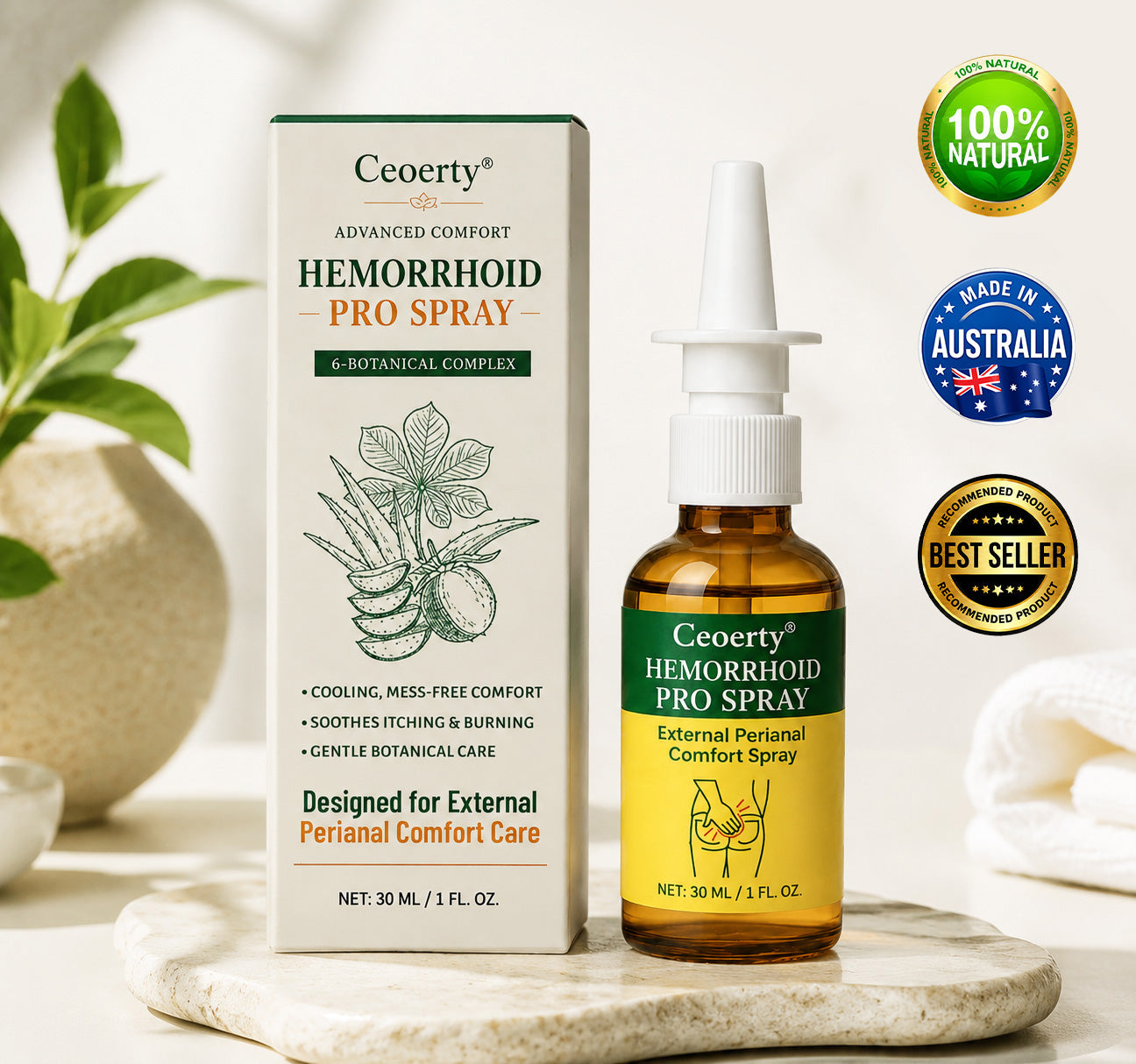 Ceoerty® Advanced Comfort Hemorrhoid PRO Spray.