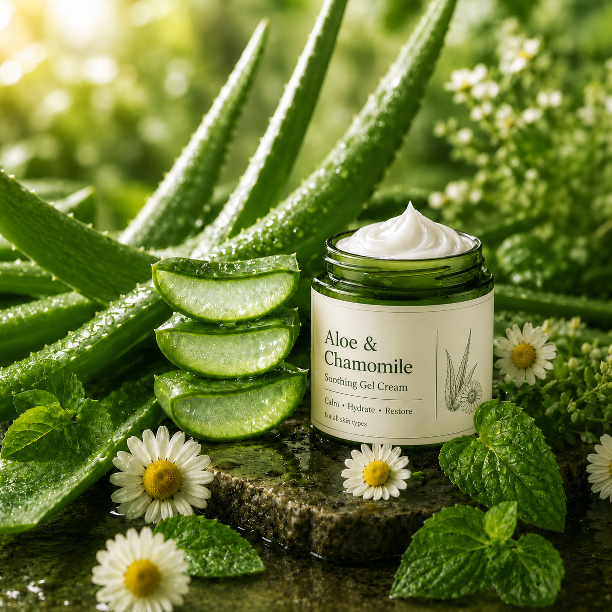Aloe & Chamomile Soothing Gel-Cream