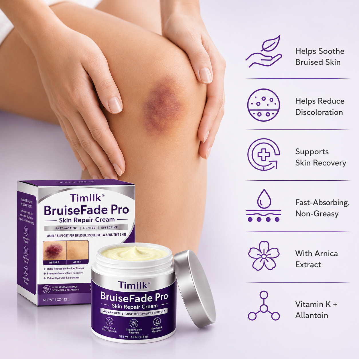 Timilk® BruiseFade Pro Skin Repair Cream